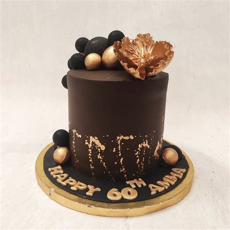 black and gold birthday cake for her|More.